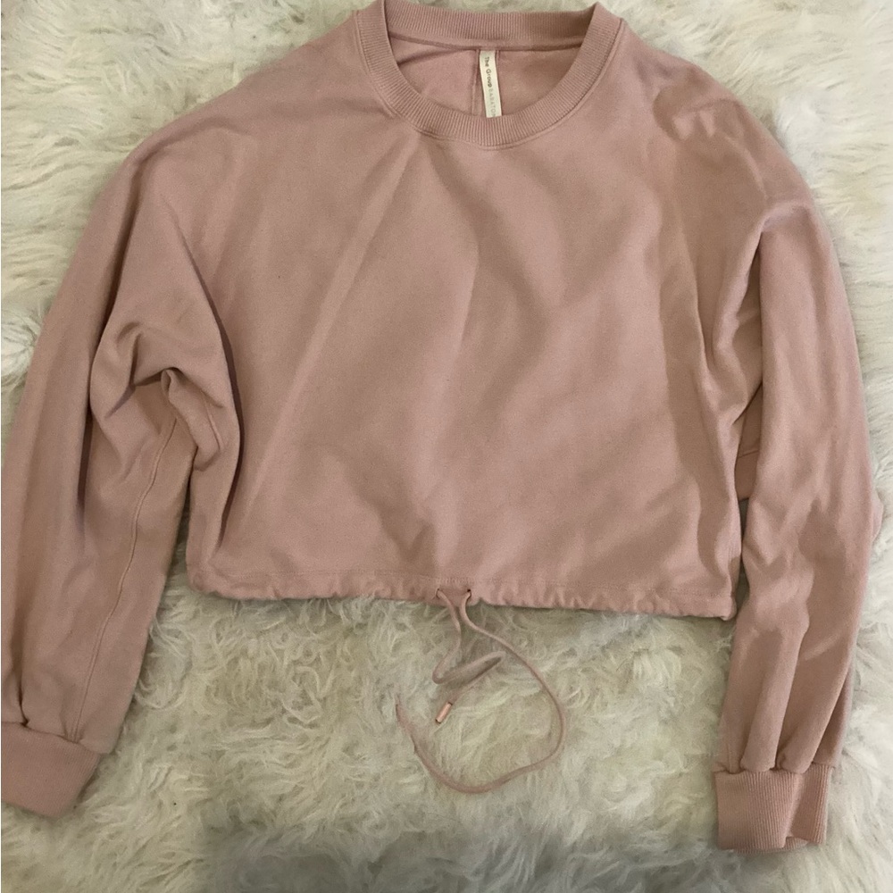 Pink Cropped Babaton Sweatshirt